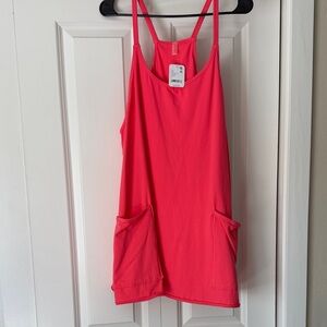 Pink Sleeveless Dress with Pockets